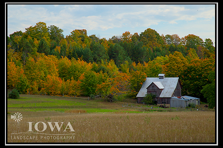 Barn and Fall Colors, near East Jordan, Charlevoix County, Michigan